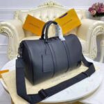 Louis Vuitton LV Unisex Keepall Bandouliere 40 Black Cowhide Leather – Image 4