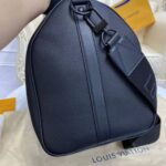 Louis Vuitton LV Unisex Keepall Bandouliere 40 Black Cowhide Leather – Image 6