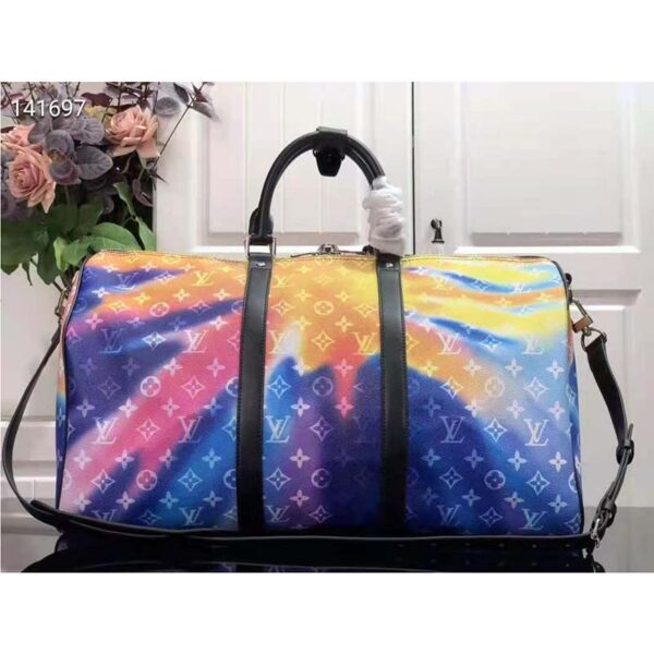 Louis Vuitton LV Unisex Keepall Bandoulière 50 Monogram Sunset Coated Canvas (10)