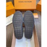 Louis Vuitton LV Unisex LV Ollie Sneaker Black Damier Canvas and Suede Calf Leather - Image 9