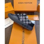 Louis Vuitton LV Unisex LV Ollie Sneaker Black Damier Canvas and Suede Calf Leather - Image 7