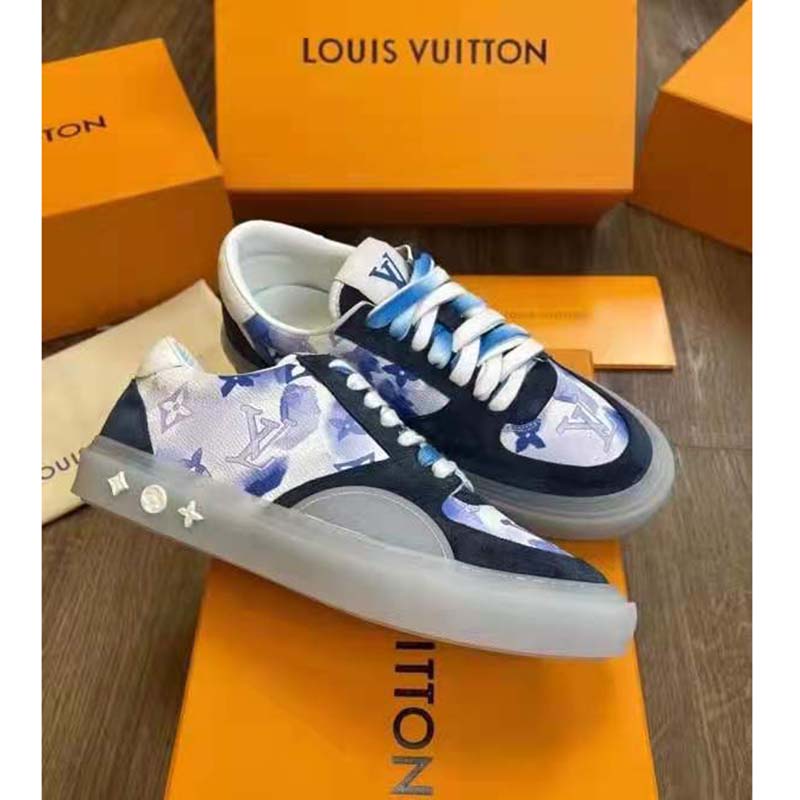 LOUIS VUITTON OLLIE SNEAKERS. #DM For Price. #Product Description: The LV  Ollie sneaker is reinterpreted in denim with an oversized Damier…