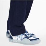 Louis Vuitton LV Unisex LV Ollie Sneaker Blue Watercolor Monogram Canvas Suede Calf Leather - Image 10
