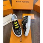 Louis Vuitton LV Unisex LV Ollie Sneaker Green Textile Double Laces with Vuitton Signature - immagine 6