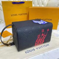 Louis Vuitton LV Unisex LV x NBA Cloakroom Dopp Kit Black Cowhide Leather