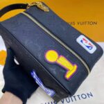 Louis Vuitton LV Unisex LV x NBA Cloakroom Dopp Kit Black Cowhide Leather - Image 3