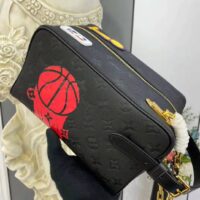 Louis Vuitton LV Unisex LV x NBA Cloakroom Dopp Kit Black Cowhide Leather