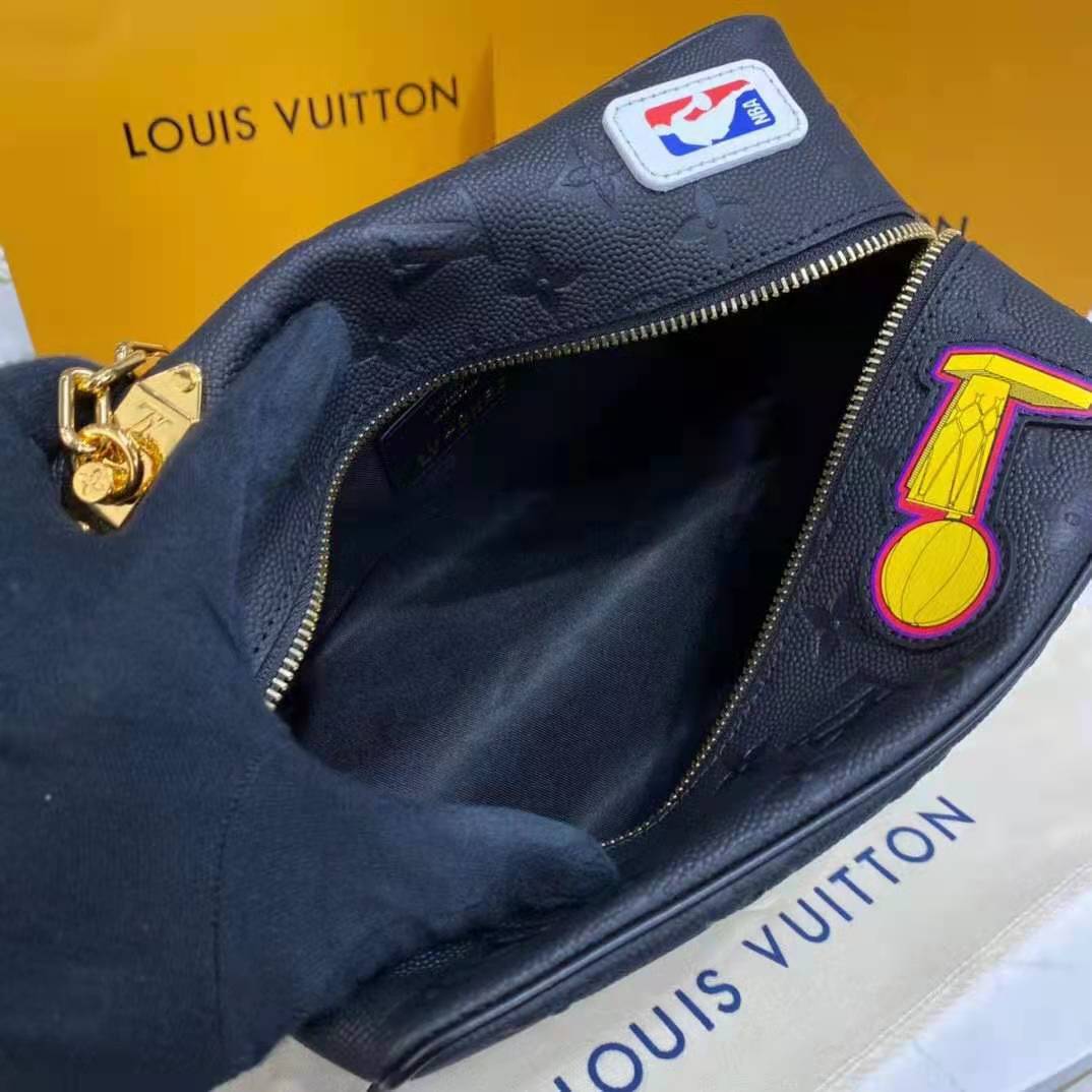 Dopp kit cloakroom leather bag Louis Vuitton X NBA Black in