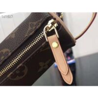 Louis Vuitton LV Unisex Micro Papillon Bag Brown Charm Monogram Canvas Natural Cowhide