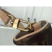 Louis Vuitton LV Unisex Micro Papillon Bag Brown Charm Monogram Canvas Natural Cowhide