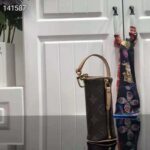 Louis Vuitton LV Unisex Micro Papillon Bag Brown Charm Monogram Canvas Natural Cowhide - immagine 2