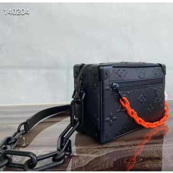 Louis Vuitton LV Unisex Mini Soft Trunk Bag Black Cowhide Leather (2)