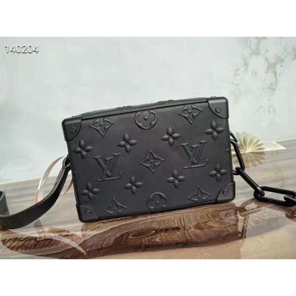 Louis Vuitton LV Unisex Mini Soft Trunk Bag Black Cowhide Leather (3)
