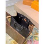 Louis Vuitton LV Unisex Onthego MM Tote Black Embossed Supple Grained Cowhide Leather - Image 2