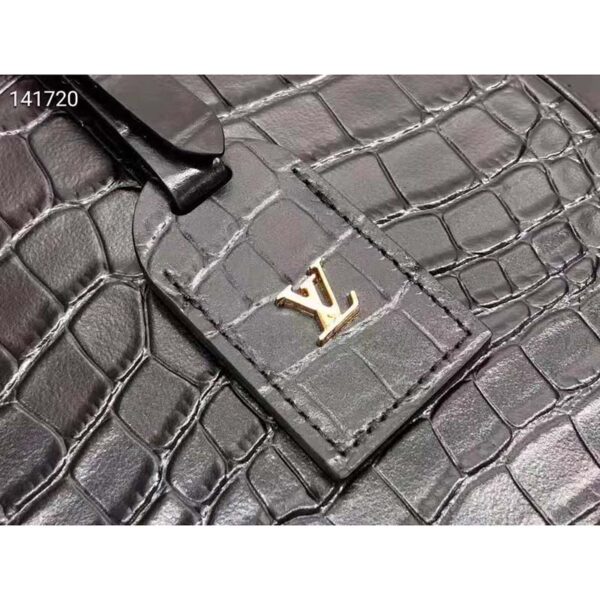 Louis Vuitton LV Unisex Petite Boite Chapeau Latte Matte Matte Alligator Leather (6)