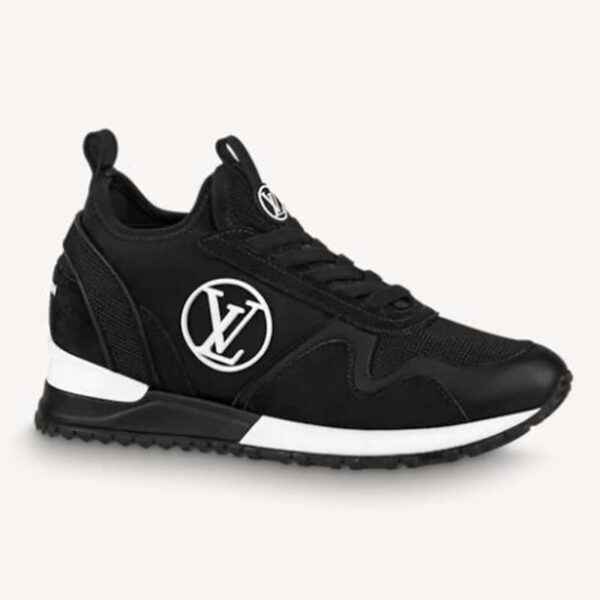 Louis Vuitton LV Unisex Run Away Sneaker Black Mix of Materials Hidden Footbed