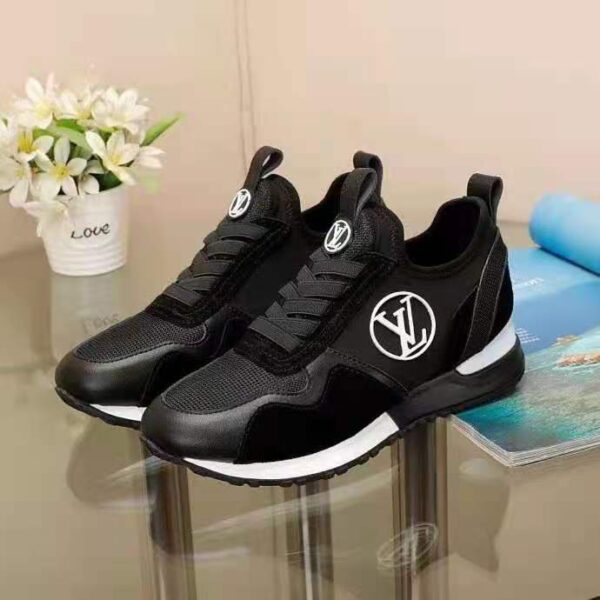 Louis Vuitton LV Unisex Run Away Sneaker Black Mix of Materials Hidden Footbed (3)