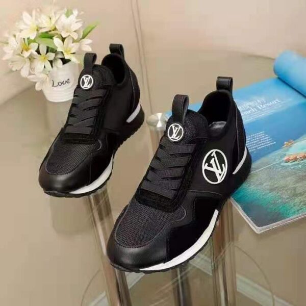 Louis Vuitton LV Unisex Run Away Sneaker Black Mix of Materials Hidden Footbed (5)