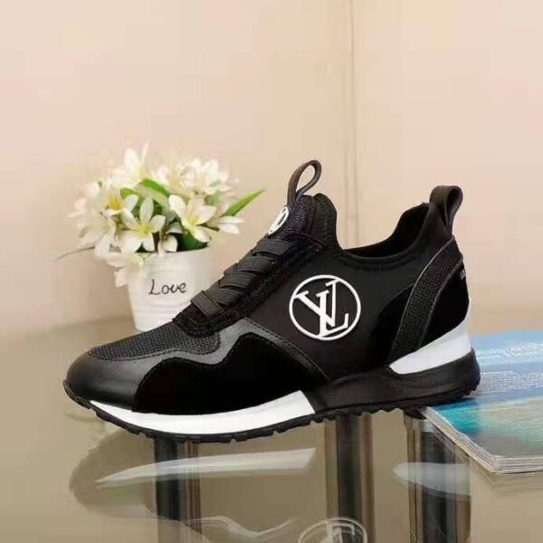 Louis Vuitton LV Unisex Run Away Sneaker Black Mix of Materials Hidden Footbed (8)