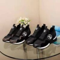 Louis Vuitton LV Unisex Run Away Sneaker Black Mix of Materials Technical Rubber LV Circle