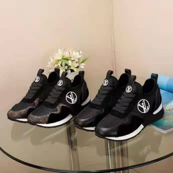 Louis Vuitton LV Unisex Run Away Sneaker Black Mix of Materials Technical Rubber LV Circle (1)