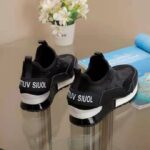 Louis Vuitton LV Unisex Run Away Sneaker Black Mix of Materials Technical Rubber LV Circle - Image 6