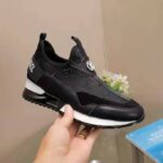 Louis Vuitton LV Unisex Run Away Sneaker Black Mix of Materials Technical Rubber LV Circle - Image 8