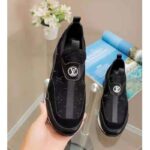 Louis Vuitton LV Unisex Run Away Sneaker Black Mix of Materials Technical Rubber LV Circle - Image 9