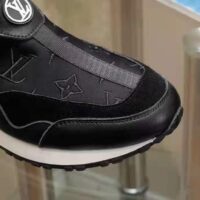 Louis Vuitton LV Unisex Run Away Sneaker Black Mix of Materials Technical Rubber LV Circle
