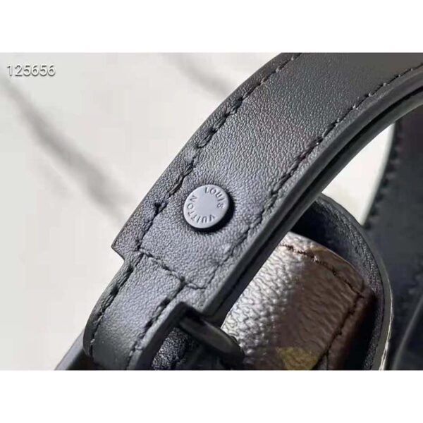 Louis Vuitton LV Unisex S Lock A4 Pouch Monogram Macassar Coated Canvas Epi Leather (7)