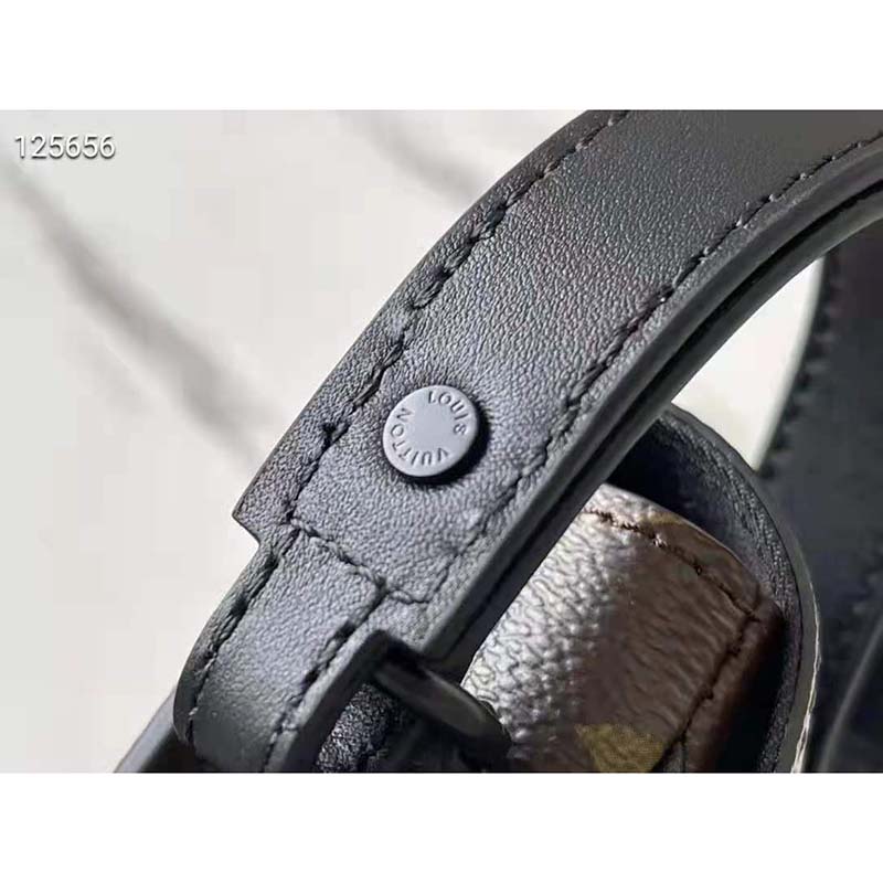 Louis Vuitton LV Unisex S Lock A4 Pouch Monogram Macassar Coated Canvas Epi  Leather - LULUX