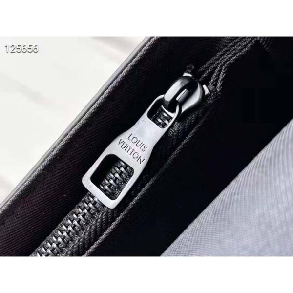 Louis Vuitton LV Unisex S Lock A4 Pouch Monogram Macassar Coated Canvas Epi Leather (9)