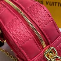 Louis Vuitton LV Unisex Troca PM Handbag Pink Damier Quilt Lambskin S-Lock Double Zip (1)