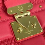 Louis Vuitton LV Women Troca PM Handbag Pink Damier Quilt Lambskin S-Lock Double Zip - Image 9