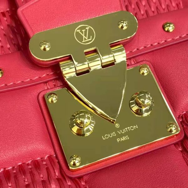 Louis Vuitton LV Unisex Troca PM Handbag Pink Damier Quilt Lambskin S-Lock Double Zip (14)
