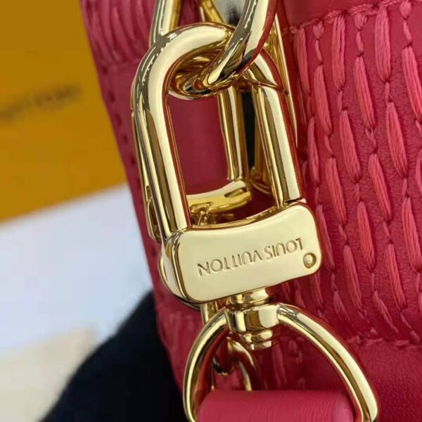 Louis Vuitton LV Unisex Troca PM Handbag Pink Damier Quilt Lambskin S-Lock Double Zip (4)