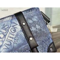 Louis Vuitton LV Unisex Trunk Slingbag Ocean Blue Damier Salt Canvas Cowhide Leather