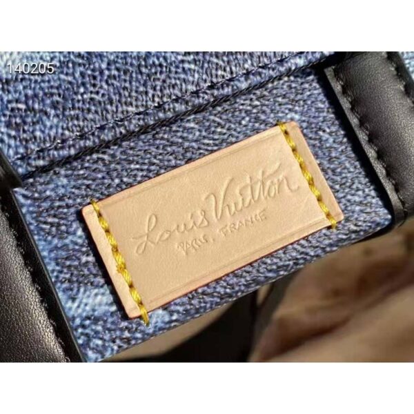 Louis Vuitton LV Unisex Trunk Slingbag Ocean Blue Damier Salt Canvas Cowhide Leather (9)