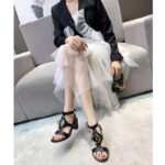 Louis Vuitton LV Women Faro Sandal Cognac Black Calf Leather 5.5 cm Heel - Image 4