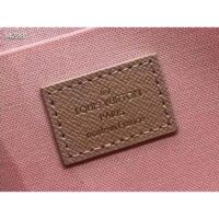 Louis Vuitton LV Women Félicie Pochette Damier Ebene Coated Canvas Pink Monogram Flowers