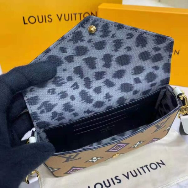 Louis Vuitton LV Women Félicie Strap Go Pochette Arizona Beige Crème Monogram Coated Canvas (8)