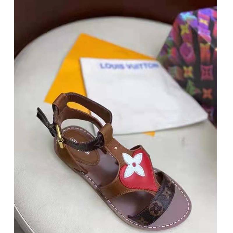 Buy Cheap Louis Vuitton High quality leather fabric goat skin Inside Women's  sandals #99900713 from