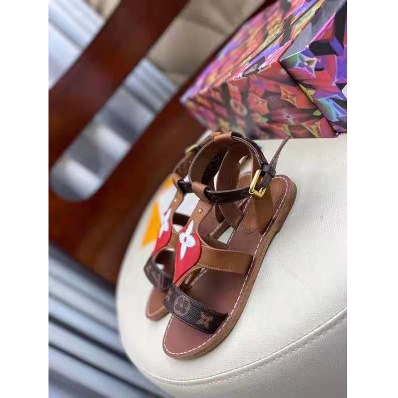 Buy Cheap Louis Vuitton High quality leather fabric goat skin Inside Women's  sandals #99900714 from