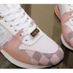 Louis Vuitton LV Women LV Run Away Sneaker White Damier Azur Canvas - Image 9