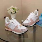 Louis Vuitton LV Women LV Run Away Sneaker White Damier Azur Canvas - Image 4