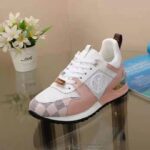 Louis Vuitton LV Women LV Run Away Sneaker White Damier Azur Canvas - Image 3