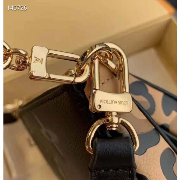 Louis Vuitton LV Women Multi Pochette Accessoires Black Embossed Supple Grained Cowhide Leather (6)