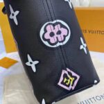 Louis Vuitton LV Women Neverfull MM Tote Black Monogram Coated Canvas Cowhide Leather - Image 10