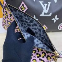 Louis Vuitton LV Women Neverfull MM Tote Black Monogram Coated Canvas Cowhide Leather