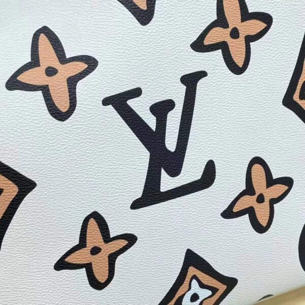 Louis Vuitton LV Women Neverfull MM Tote Cream Monogram Coated Canvas (7)